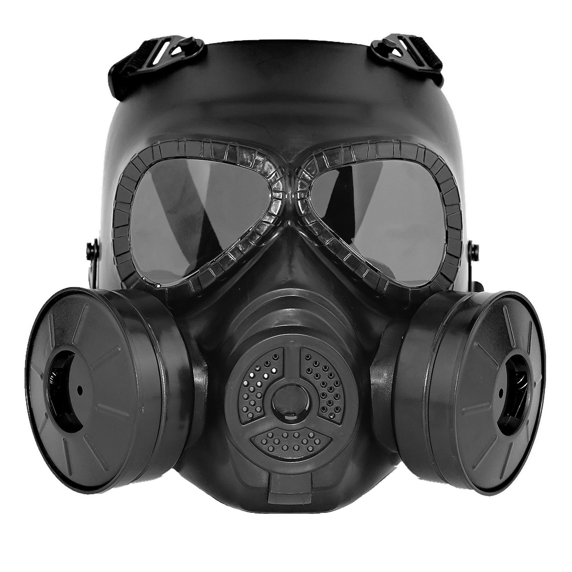 Tactical Paintball Full Face Mask, Protection Gear Tactical Mask for Halloween Cosplay Shooting CS Game with Double Turbo Fan