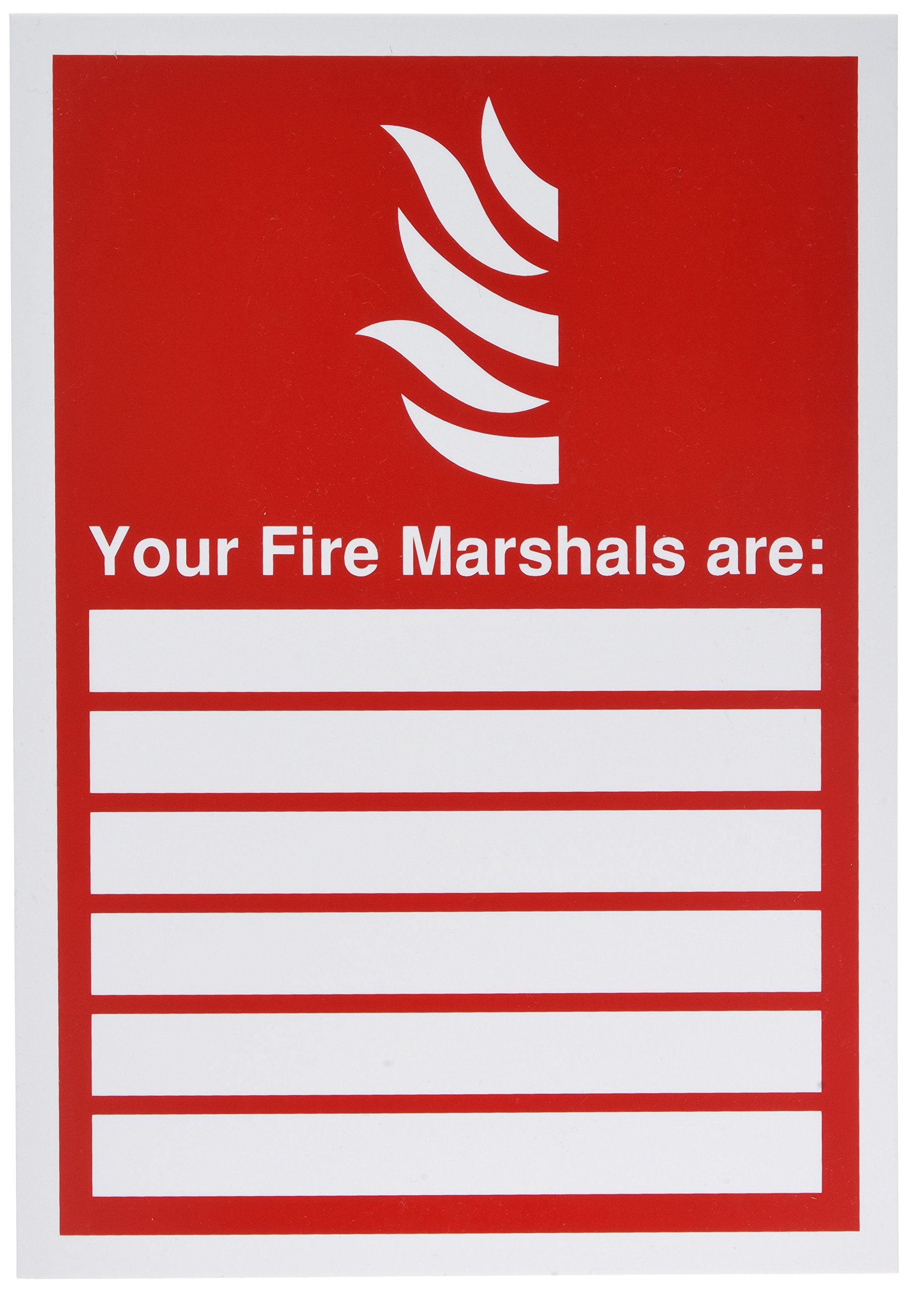 SIGNSLAB SR11172 Safety Sign "Your Fire Marshals", A4, PVC,grey|pink