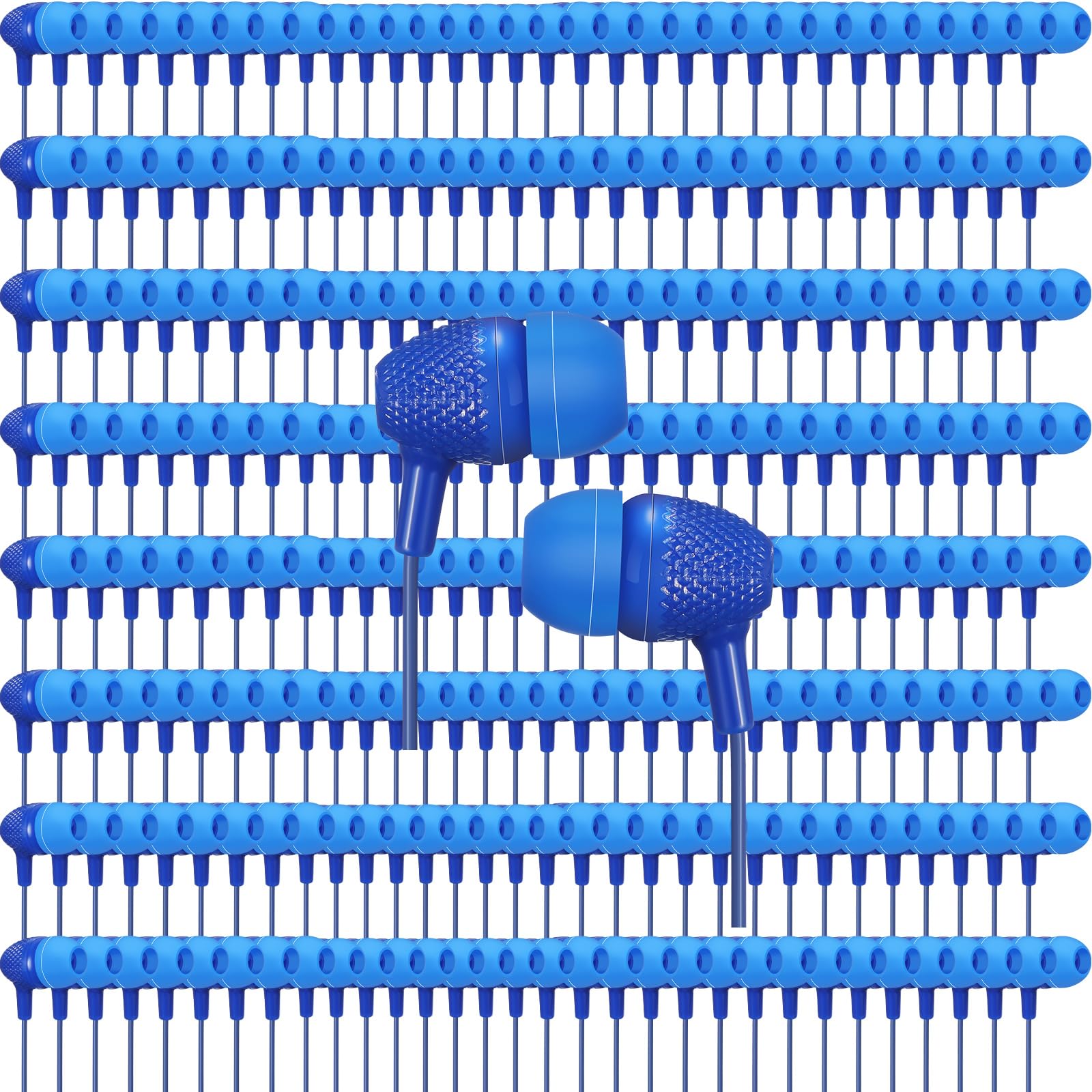 Macarrie 200 Pack Earbuds Bulk Earphones 3.5 mm Classroom Headphones for Adult Assorted Colors Earbud Wired Earphone Without Mic for Adult Office Home