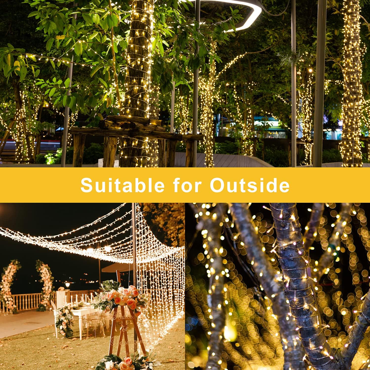 Christmas Lights Outdoor 330FT 1000 LED String Lights with Reel, 8 Modes&Timer Remote, UL Listed, Decorations for Christmas Holidays Party Wedding