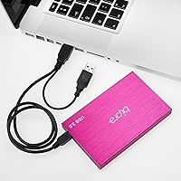 Vista 6 de Disco duro delgado de bolsillo externo USB 2.0 de 1 TB - Rosa dulce - Ntfs