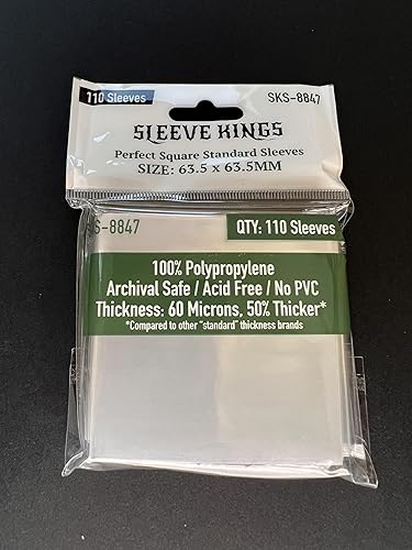 Miniatura 9 de Mangas cuadradas medianas (2.559 x 2.559 in) paquete de 110, 60 micras