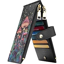 Travelambo RFID Wallet Women Large Size Bifold Multi Card Wallet Case with Zipper Pocke Credit Card Holder for Women