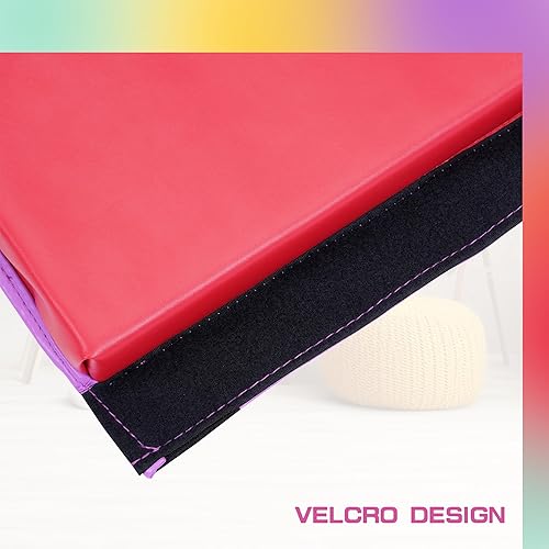 Miniatura 5 de PUPZO Colchoneta de gimnasia plegable de 45 pliegues gruesos para niños, con asas de transporte para hacer yoga, entrenamiento en casa