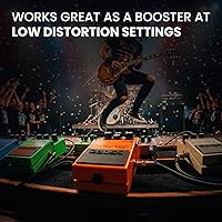 Vista 6 de Boss Paquete de distorsión DS-1 con cable de instrumento Gearlux, cable de conexión, púas y paño de pulido de Austin Bazaar