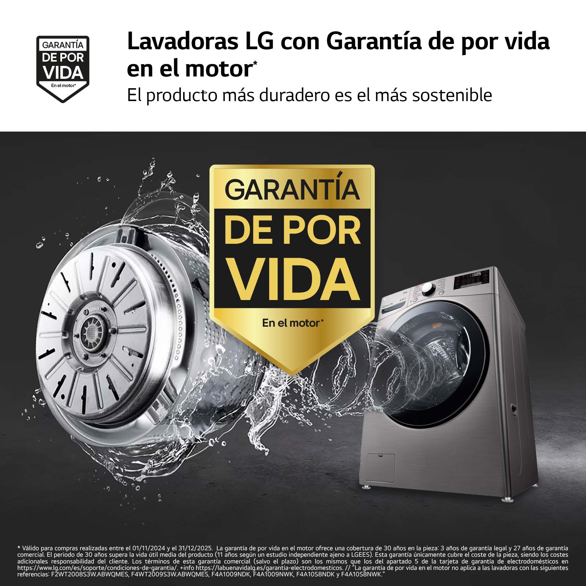 LG F1P1CY2T - Lavadora Inverter direct Drive, 17 kg, A++, 1100 rpm, serie XXX, color inox antihuellas — view 6
