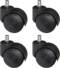 D&V Engineering Heavy Duty 2 Inch Caster Wheels, Screw Type, 360 Degree Swivel, Set of 4 | Premium Replacement Wheels for Furniture, Trolley, Office Chair