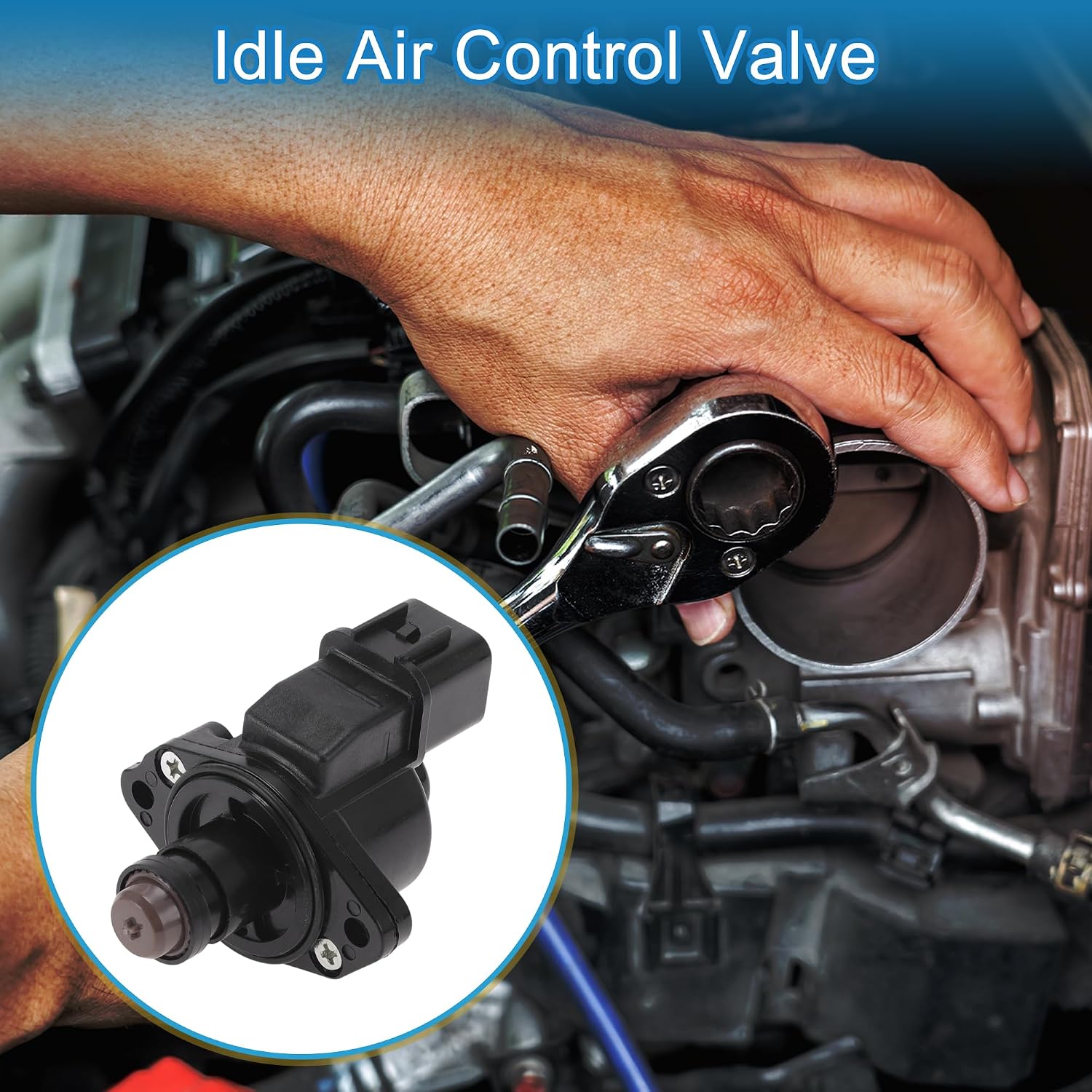 Car Idle Air Control Valve for Chevrolet Tracker 1999-2004, for Suzuki Vitara 1999-2003 Replace No.1813765D00 IACV Idle Motor Idle Air Control Valve