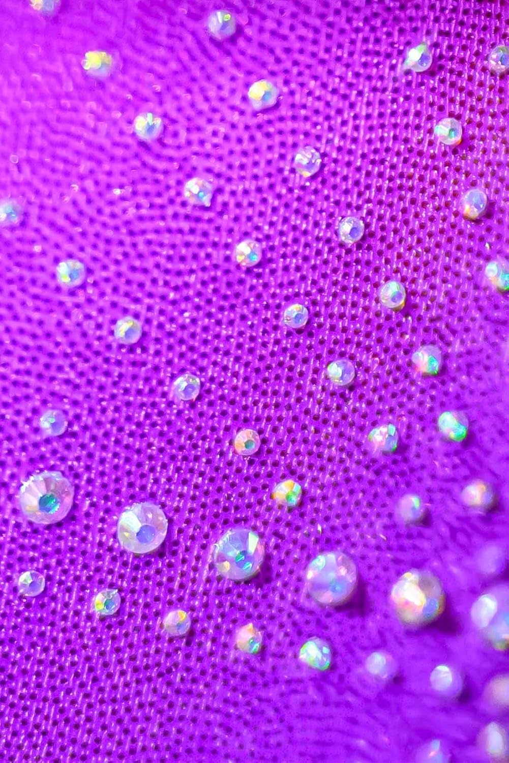 Destira Imagination Gymnastics Leotard for Girls, Pink to Purple Ombre with Sparkle Rhinestones & Matching Scrunchie - Image 3