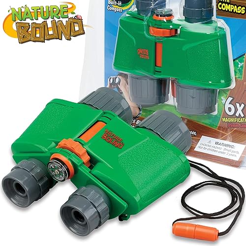 Miniatura 3 de Nature Bound Binoculares para niños con resolución de golpes de 6 x 35 pulgadas, prismáticos de alta potencia para niños con brújula integrada para