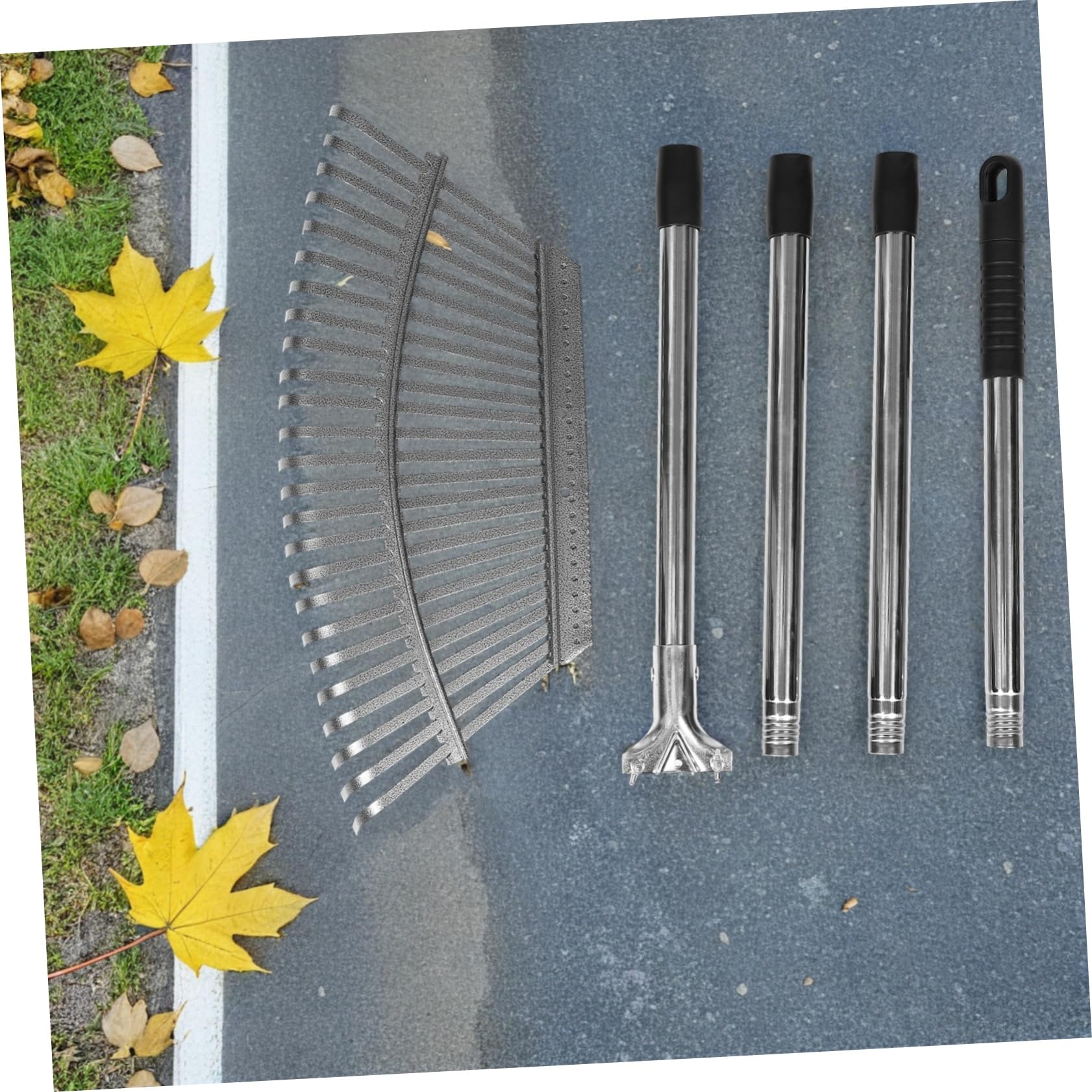 Handrechen mit 25 Zinken aus Edelstahl für Garten und Rasenpflege