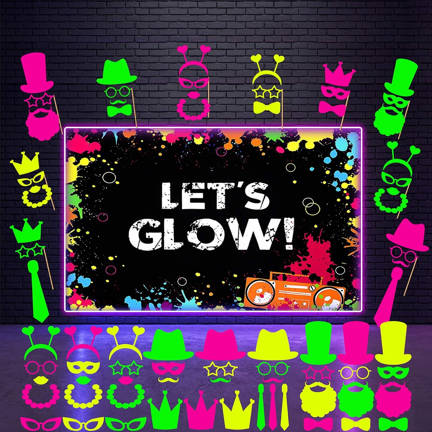 46Piece Glow Party Supplies for Birthday & Australia Ubuy