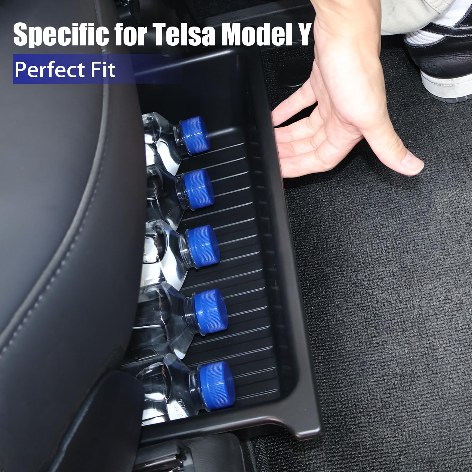 Boîte De Rangement Pour Accoudoir Tesla Model Y 2025 - Organisation, Séparation, Accès USB, Design Daim