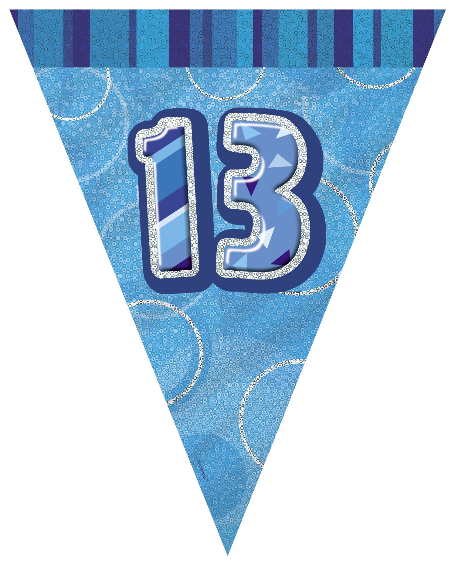 Unique Party 92068 - 9ft Foil Glitz Pink Happy 80th Birthday Banner — view 98
