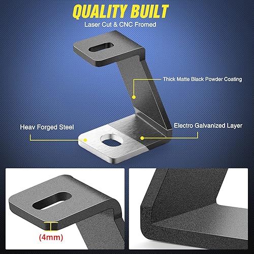 Miniatura 2 de Nilight Soporte de luz de zanja Soportes de montaje en capó para pilar A delantero Auxiliar Offroad Luces LED Pod Iluminación de trabajo en F150