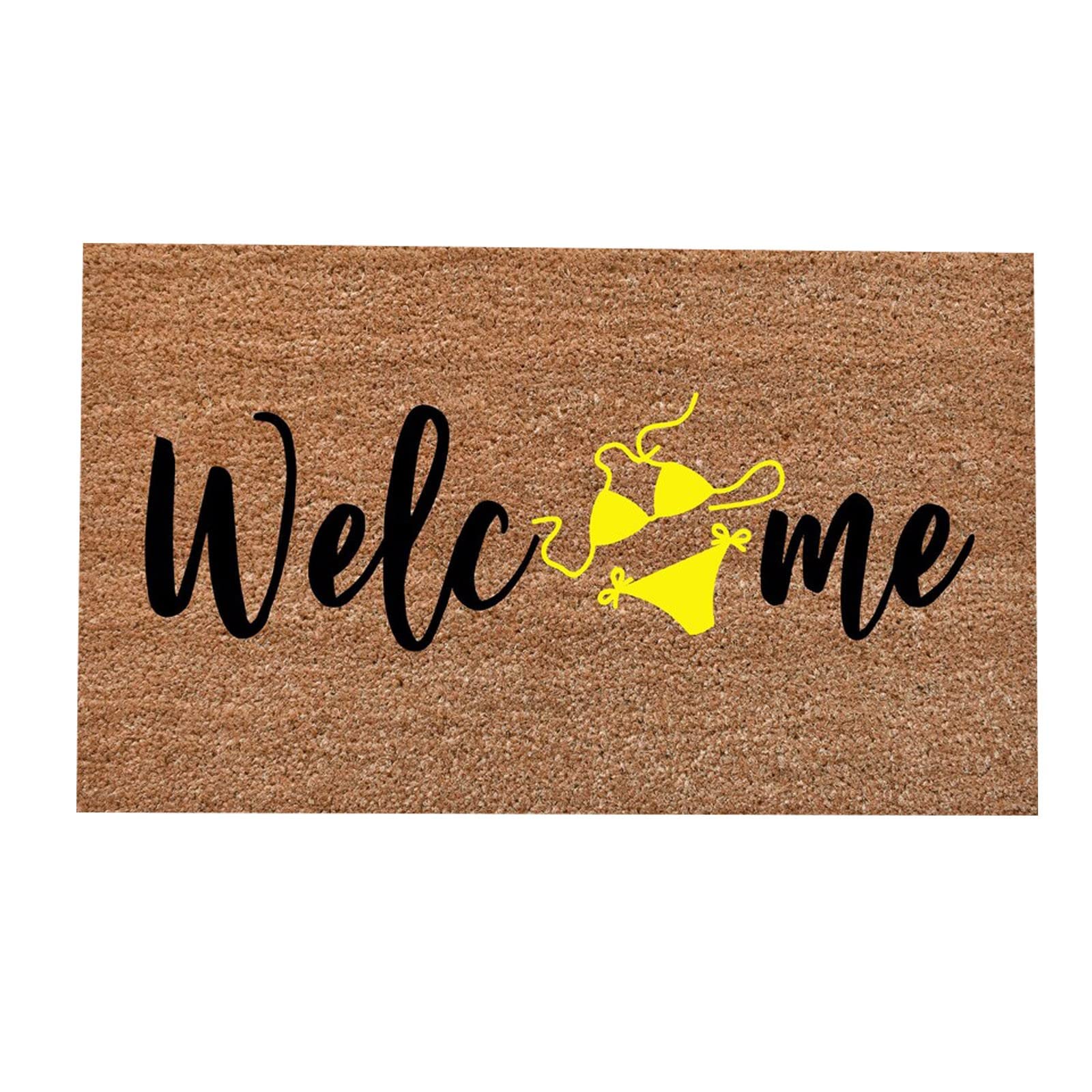 Summer Bikini Welcome Funny Cute Doormat Door Mat Welcome Friends Doormat Funny Doormat New Home Door Mat Large Blankets and Throws