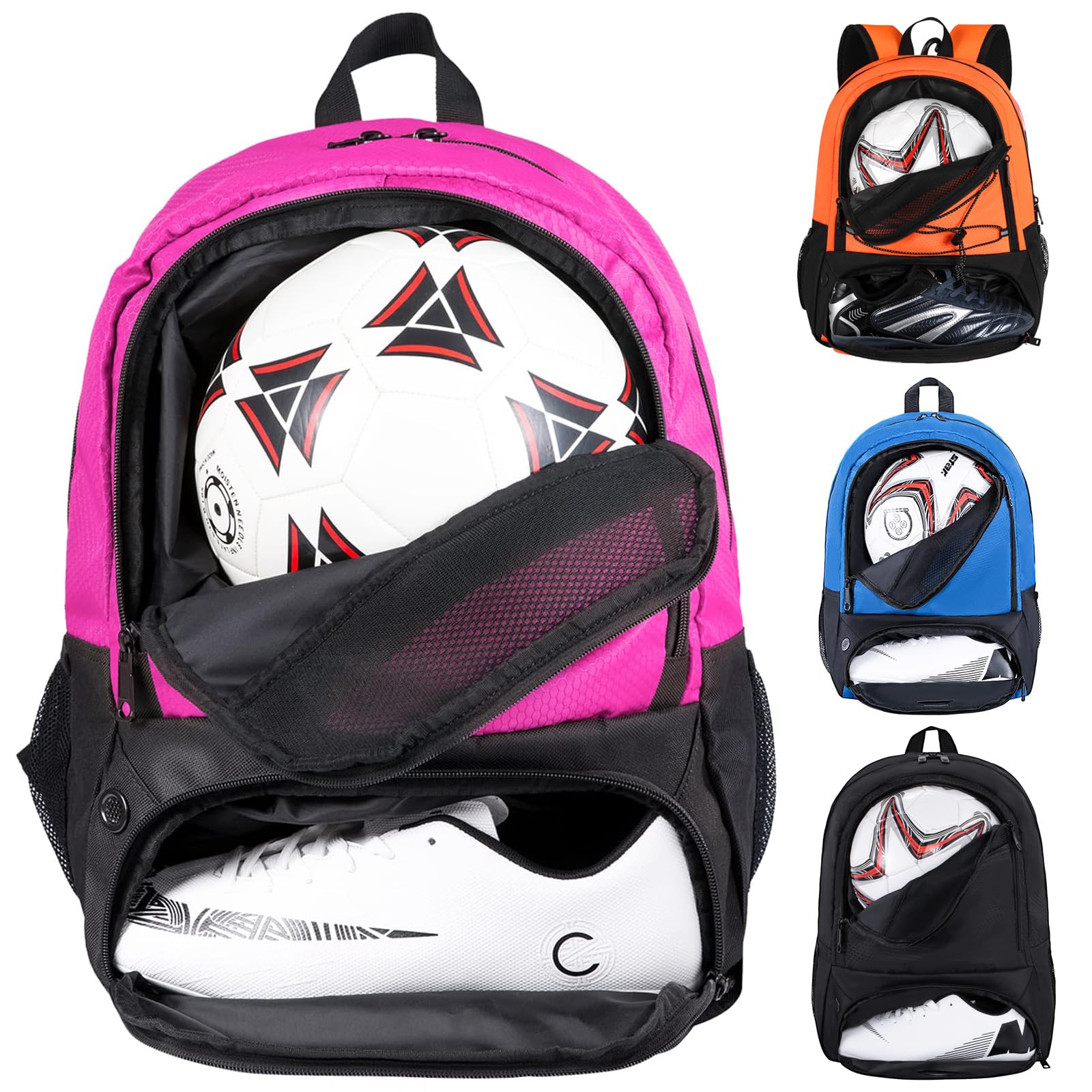 Himal Outdoors Soccer Backpack, Separate Cleat Compartment