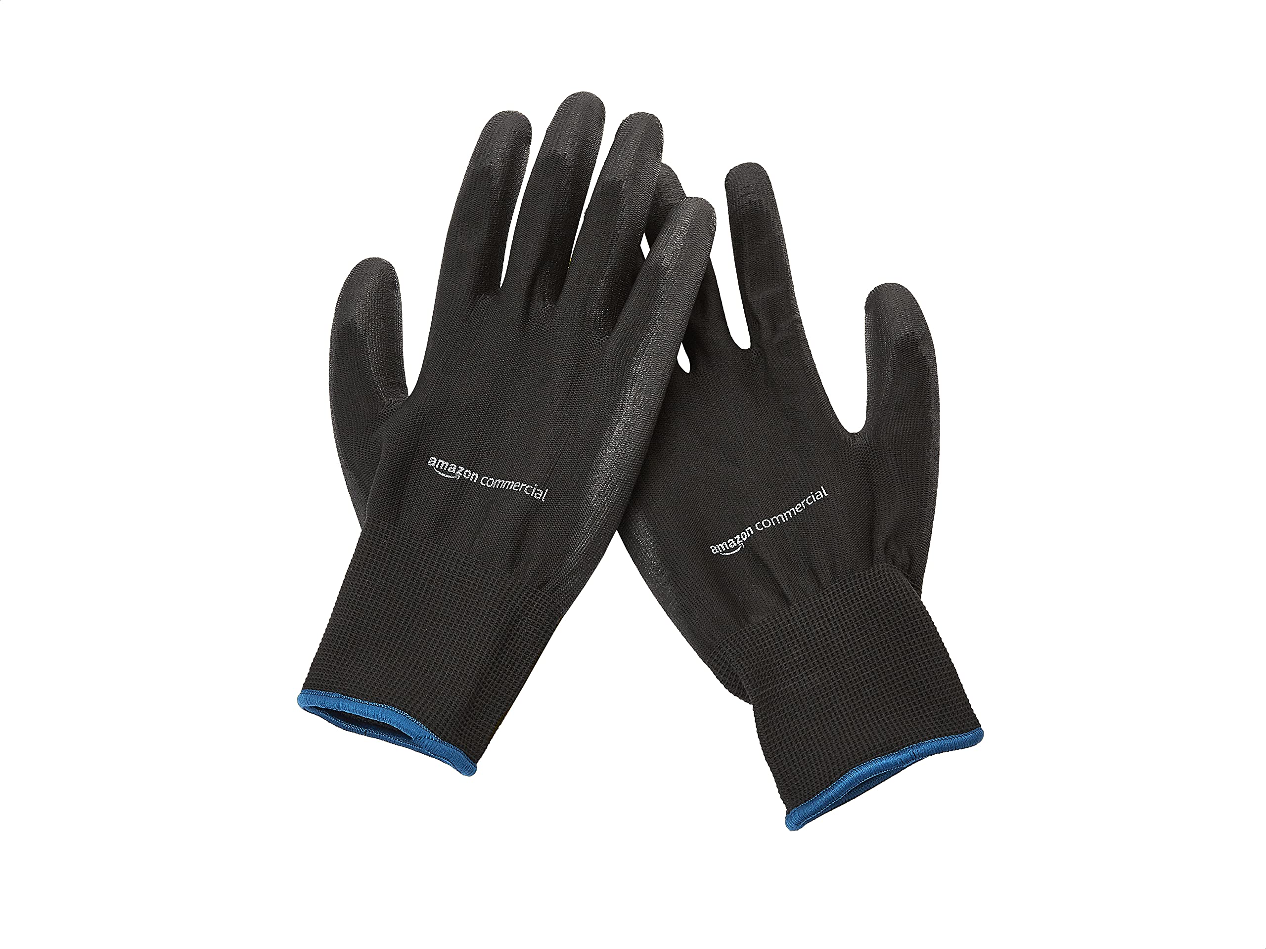 AmazonCommercial 13G Goldsilk PU Coated Gloves Salt Pepper Black Size XL 3 Pairs