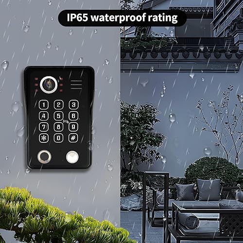 Miniatura 4 de ANJIELO SMART Sistema de portero de video con cable, cámara de timbre de video de 7 pulgadas con monitor (negro), video portero con cable, apagado 5