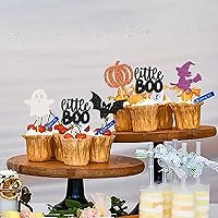 Vista 46 de Rsstarxi Paquete de 36 adornos para cupcakes de Halloween, bruja, fantasma, magdalenas, murciélagos, arañas, gatos, decoración de pasteles