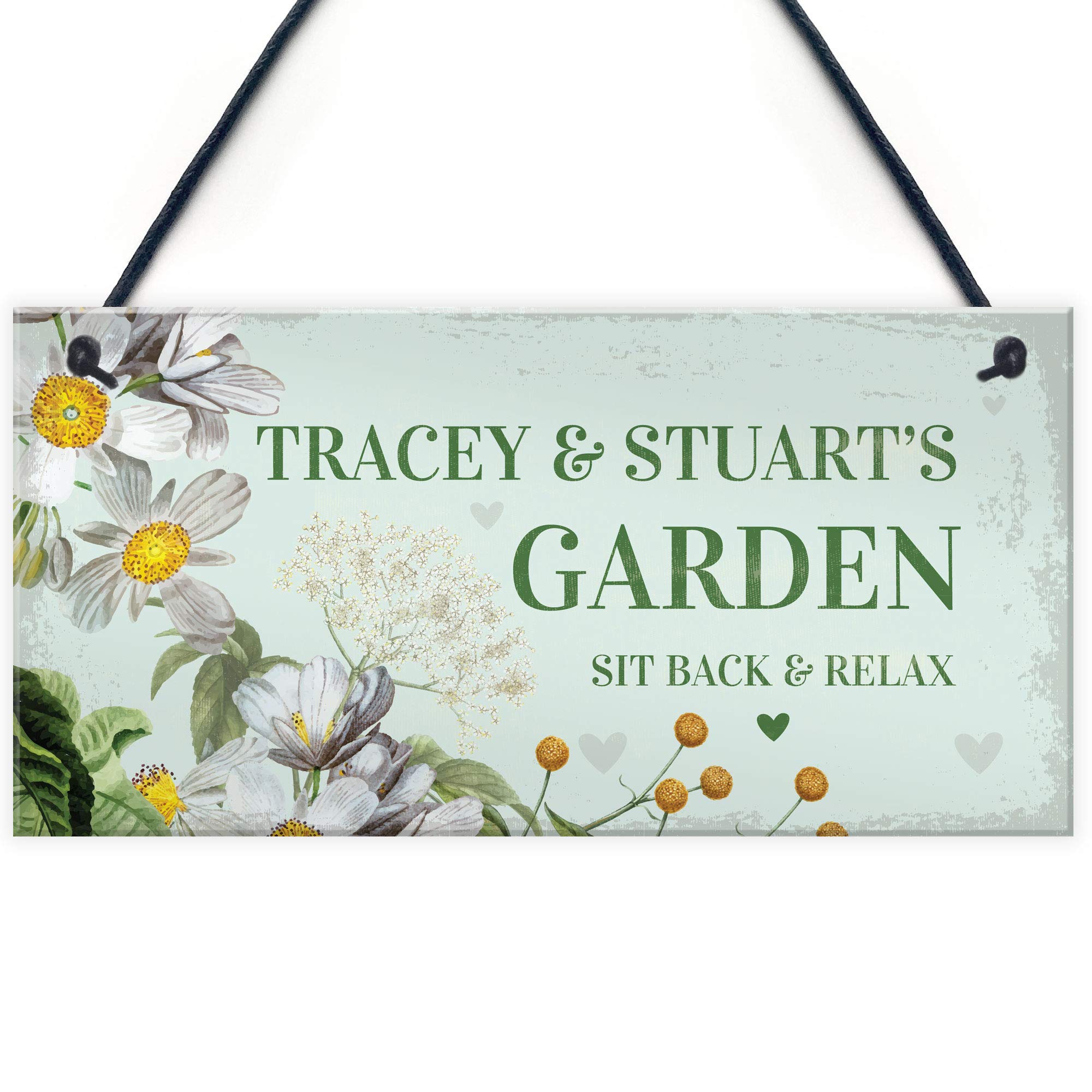 Red Ocean Personalised Sign To Hang In Garden Summer House Shed Gift For Mum Nan