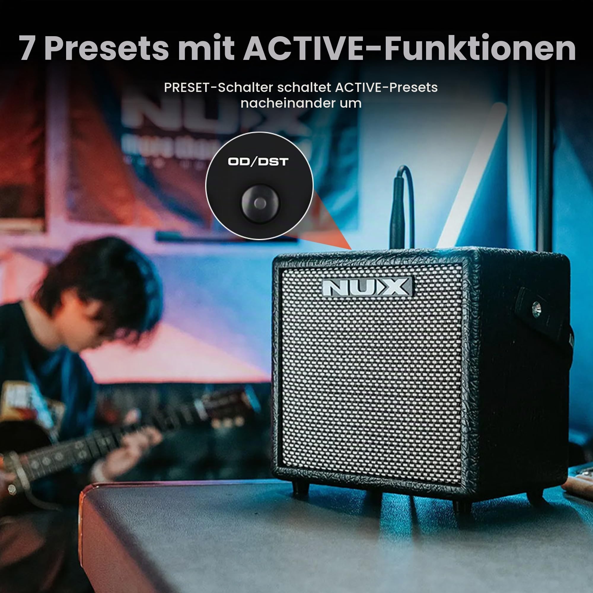 NUX Mighty 8BT MKII 8W Portable Modeling Amp Black
