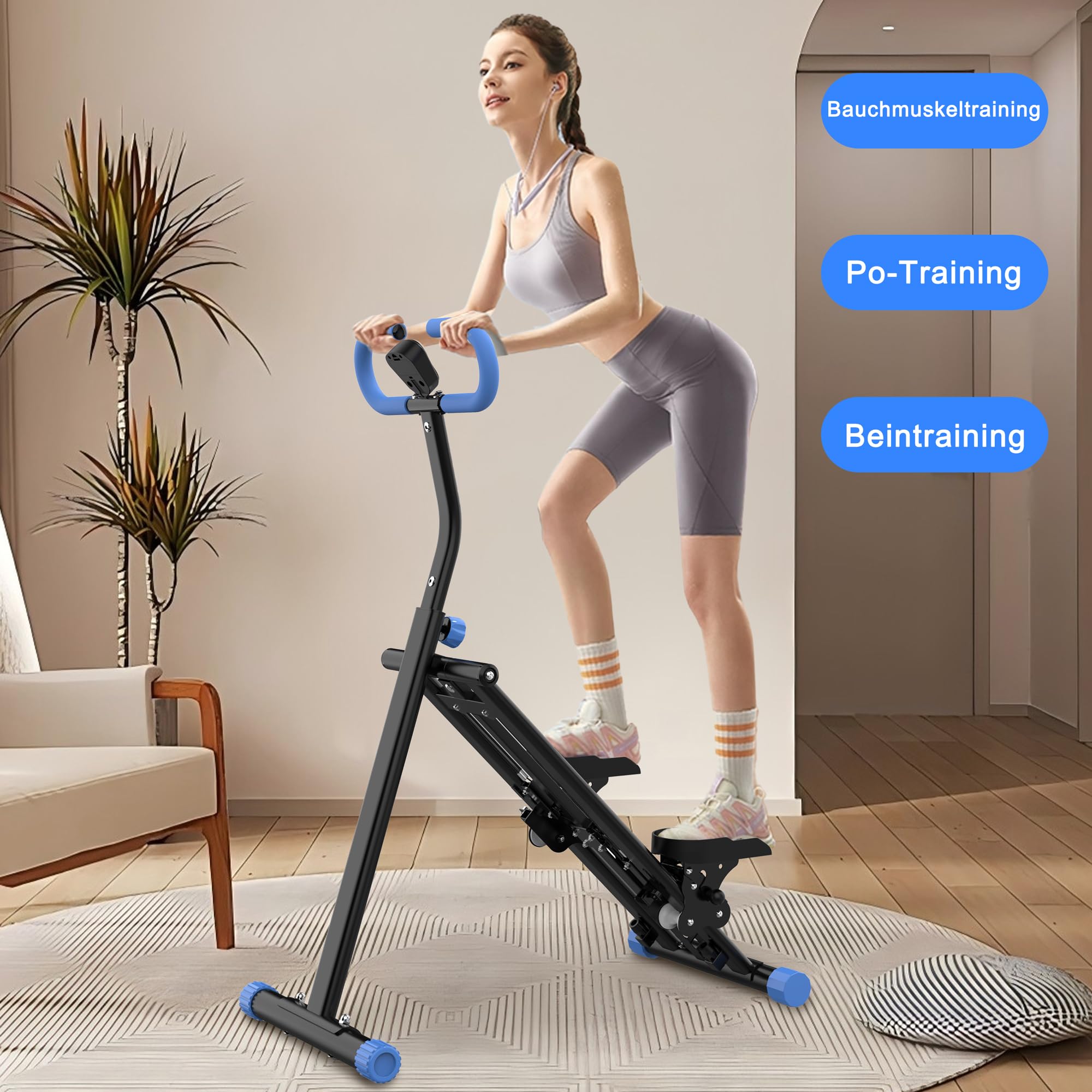 Stair Stepper per la casa, con 3 livelli di resistenza, pieghevole, verticale, silenzioso, con display LCD, per casa, ufficio, allenamento