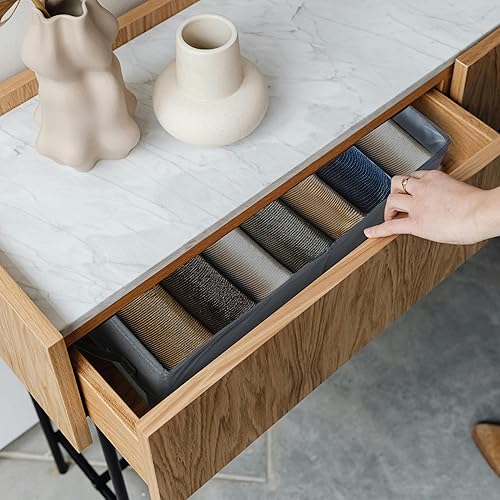 Miniatura 6 de Paquete de 2 organizadores grandes para armario, organizador de cajones, organizador eficiente de jeans para armario, organizadores versátiles de