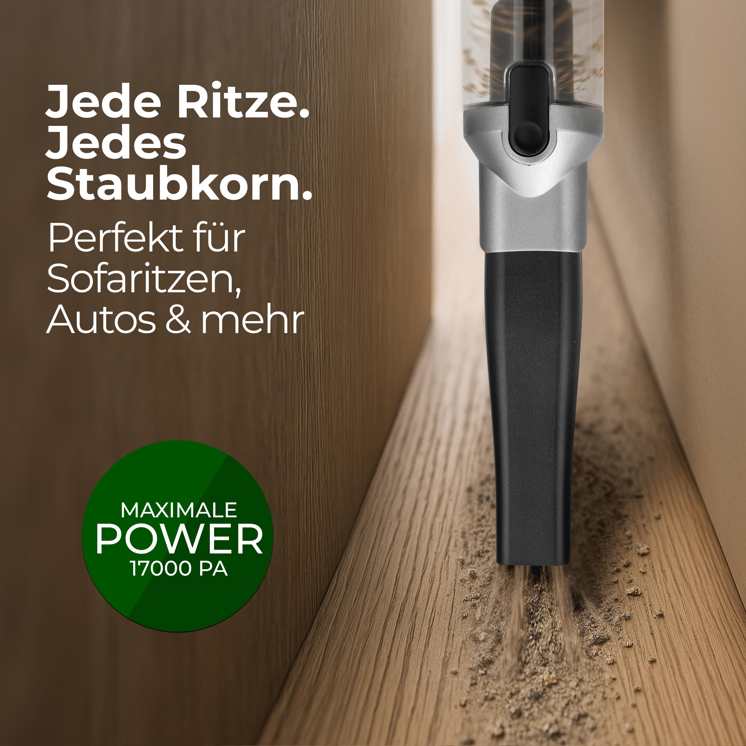 LEBENLANG Bundle Set Handstaubsauger Akku TESTSIEGER | 2X HEPA-Filter