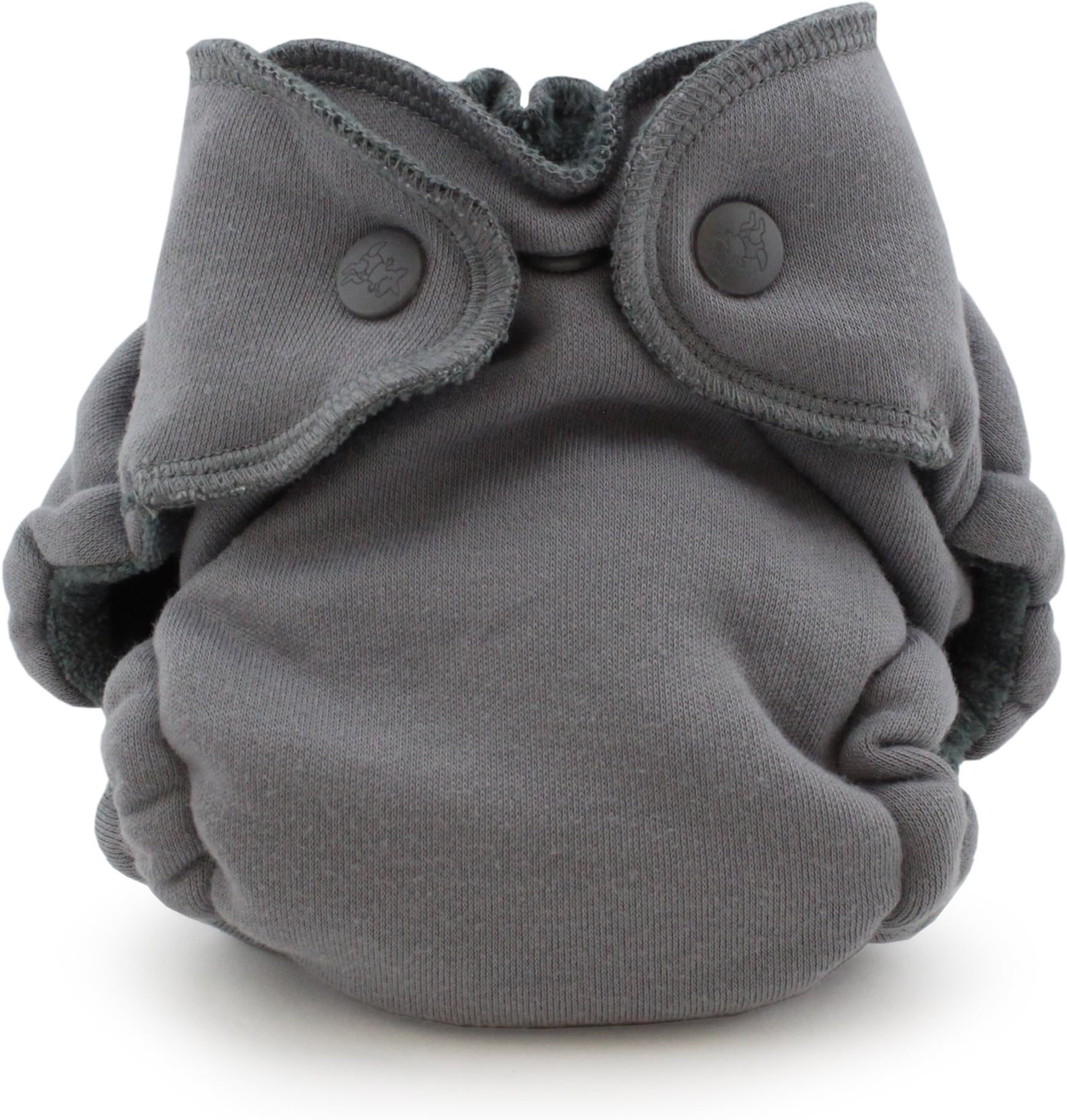 Kanga Care Ecoposh OBV Newborn Baby All in One AIO Fitted Cloth Diaper for Heavy Wetter and Nighttime Organic Bamboo Velour | Glacier (Gray) 4-12 lbs