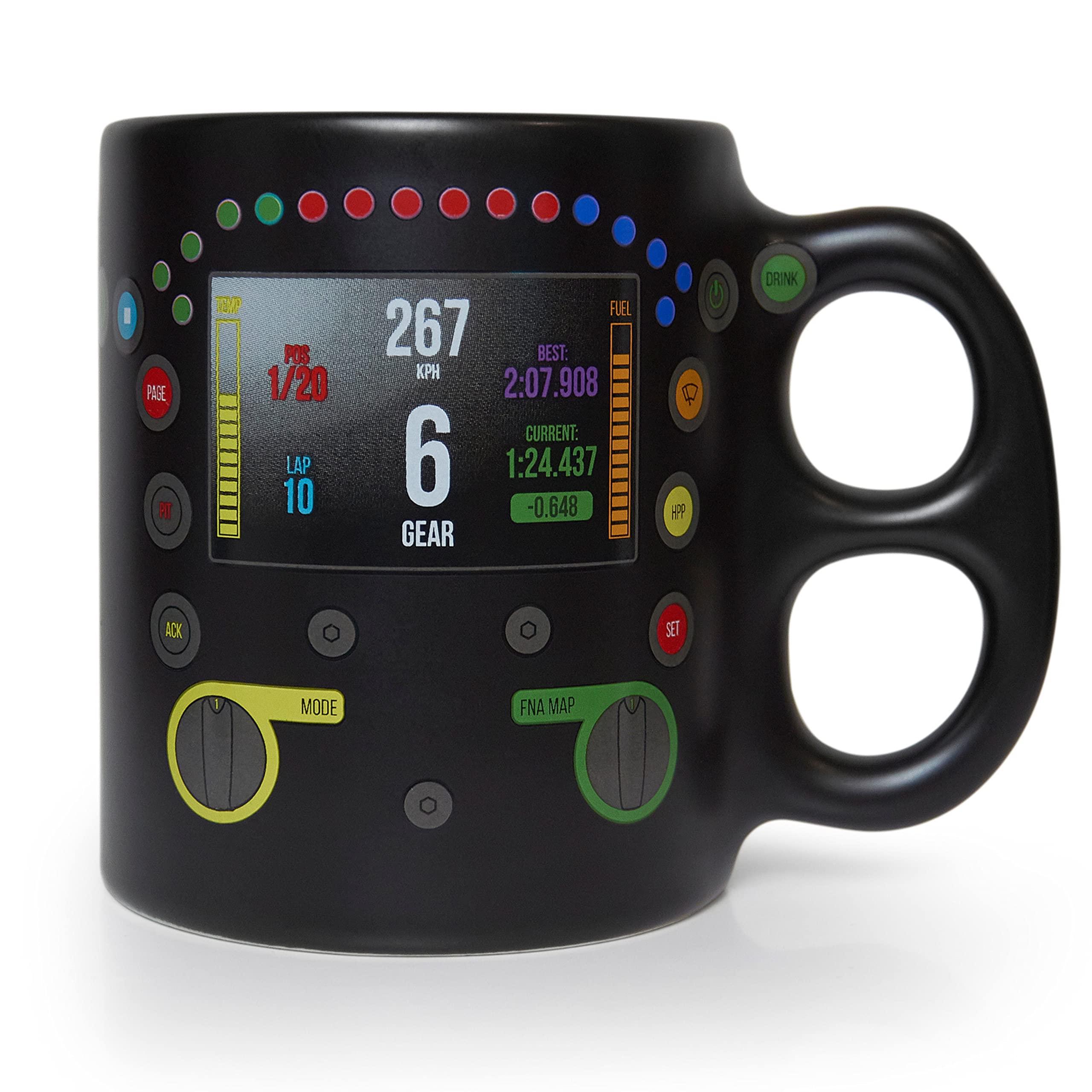 DAPPER RACING | SIM RACING Mug | Unique Design Ceramic Mug | Gift for Friends and Family | Microwave and Dishwasher Safe | 350ml capacity | For Sim Racers