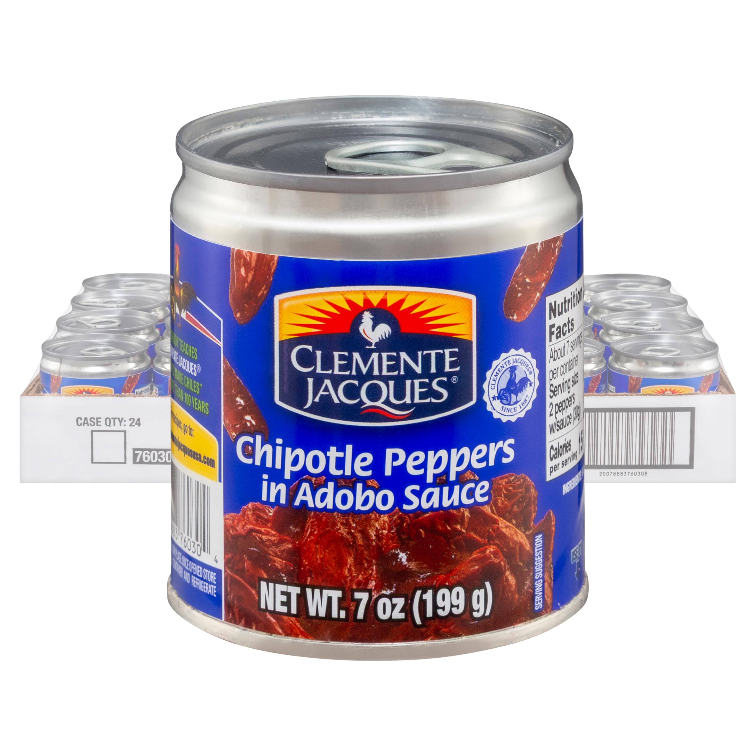 Chipotle Peppers in Adobo Sauce, 7 oz (Pack of 24)