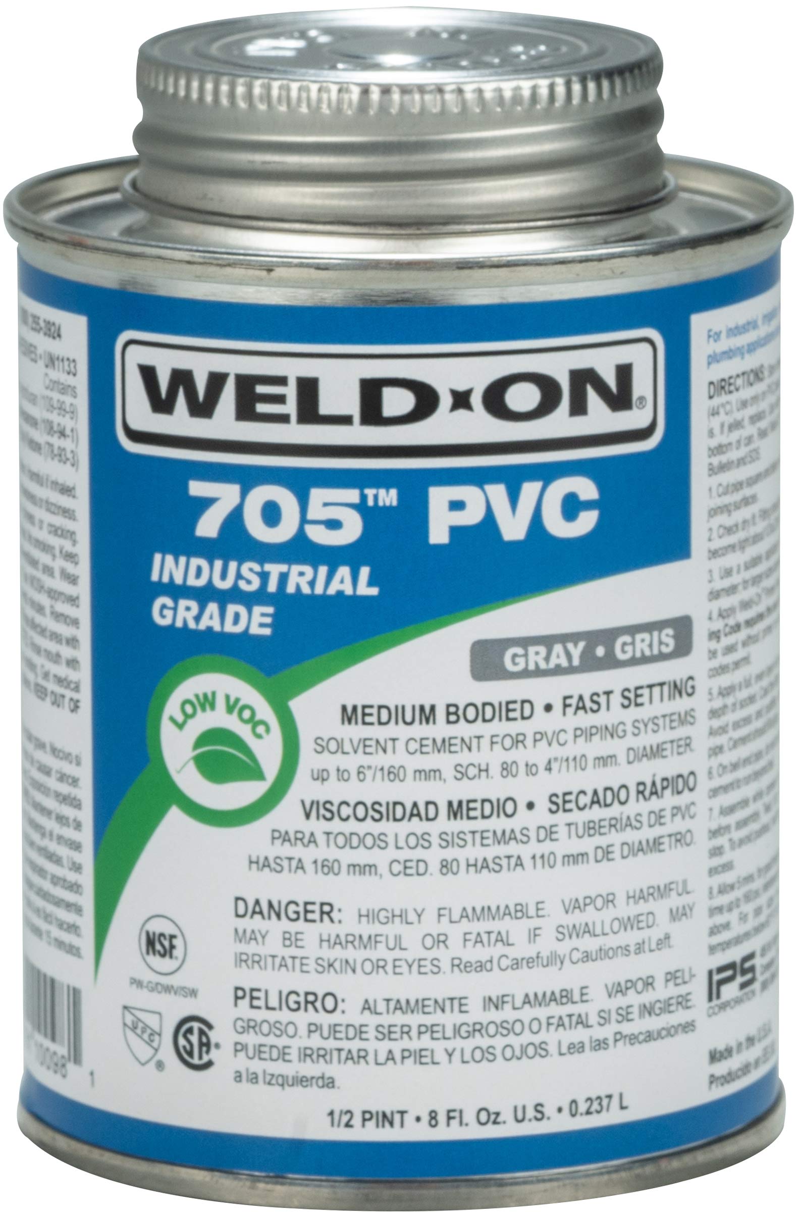 Weld-On PVC Solvent Cement - 1/2 Pint -5 Weld-On PVC Solvent Cement - 1/2 Pint -5
