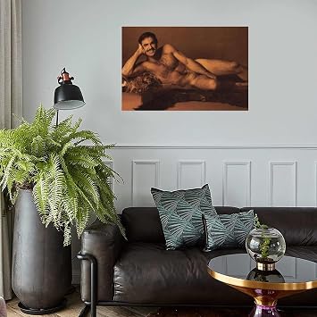 CYGGFF Burt Reynolds Sexy Portrait Home Decor Poster Men's Room Wall Art Print Suitable for Room Bedroom Office Wall Decoration Pictures Unframe-style 12x08inch(30x20cm)