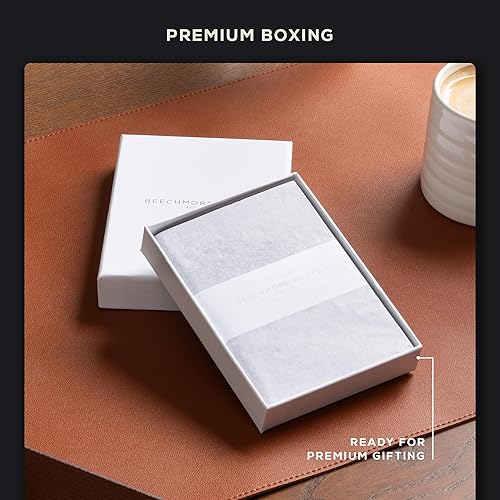 Miniatura 7 de BEECHMORE BOOKS Cuaderno rayado, 4.1 x 5.8 pulgadas, A6 160 páginas rayadas, diarios de cuero de tapa dura para mujeres, hombres, escritura y