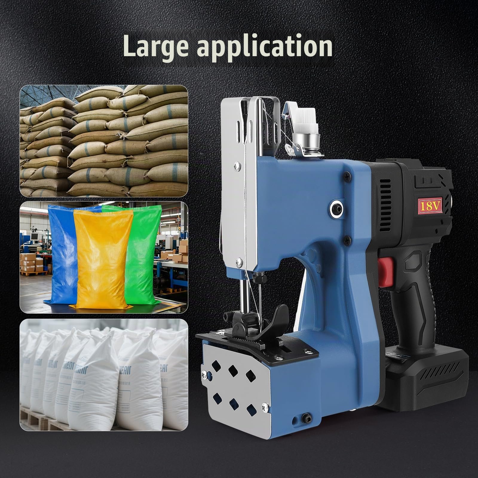 5200mAh Machine À Coudre Portable 14000RPM 18V machine a coudre professionnelle Industrial machine a coudre a main pour sac/tissé/riz/papier/sacs en plastiqu