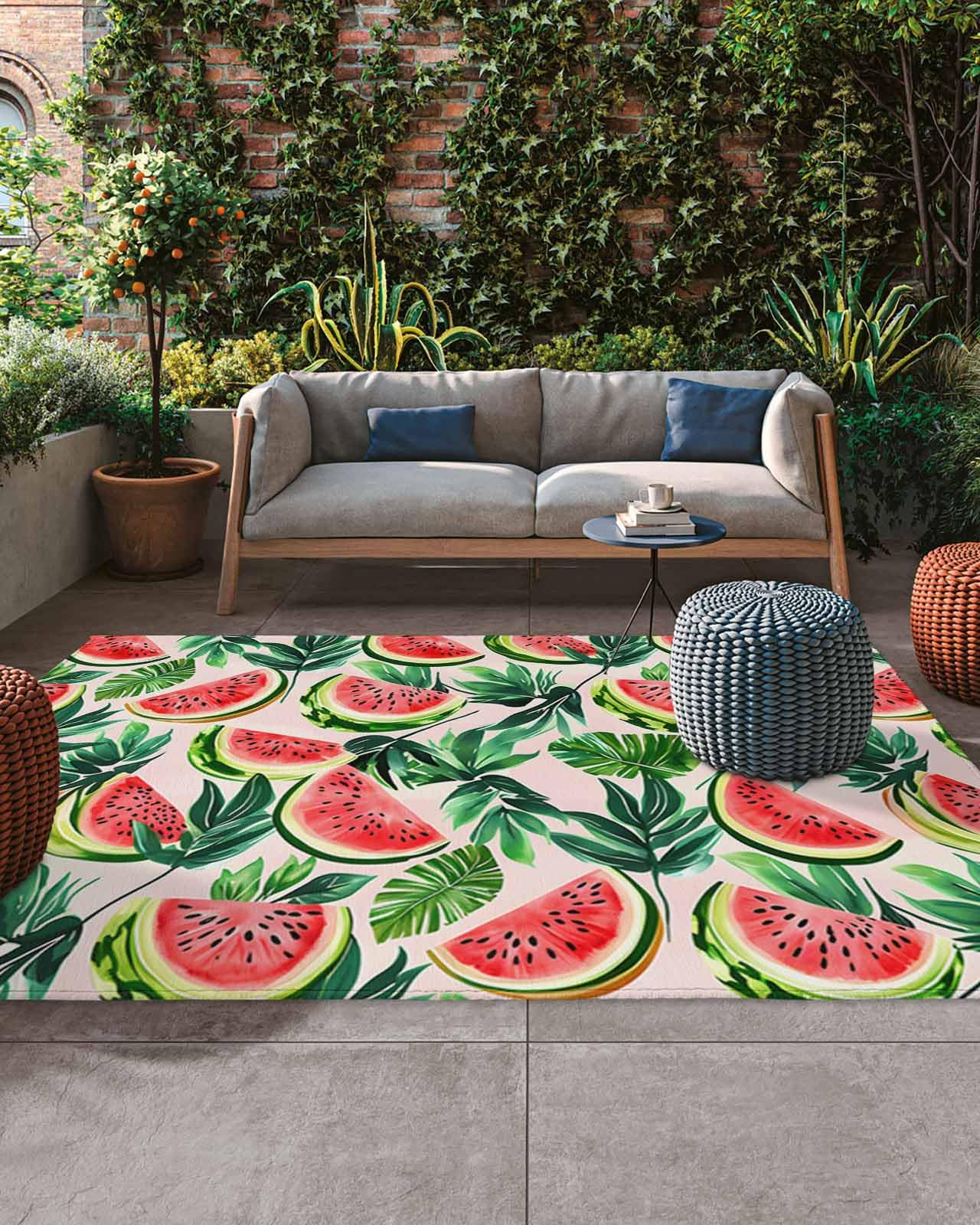 Amazon.com: Watermelon Outdoor Rug 4x6ft, Waterproof Indoor