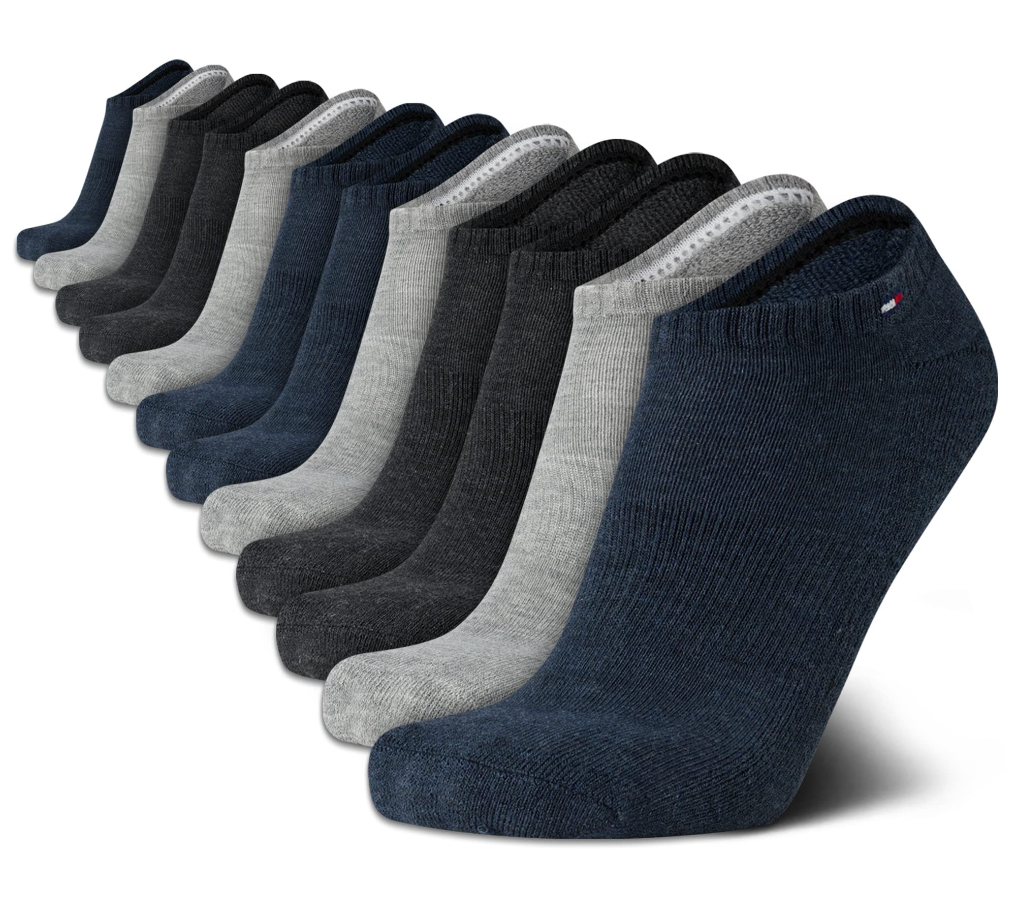 Tommy HilfigerMen's Athletic Socks - Cushion No Show Socks (12 Pack)