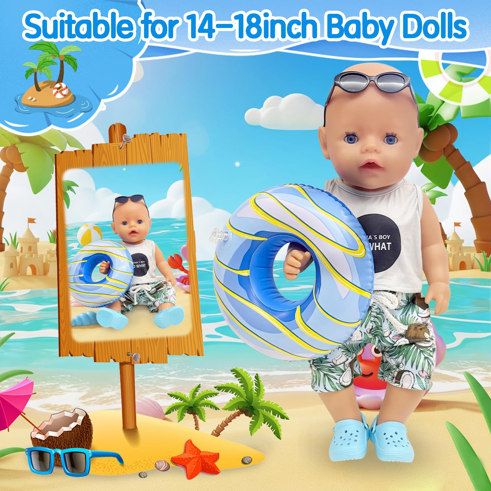 Swimming Set for 14-18inch Dolls - Image 3