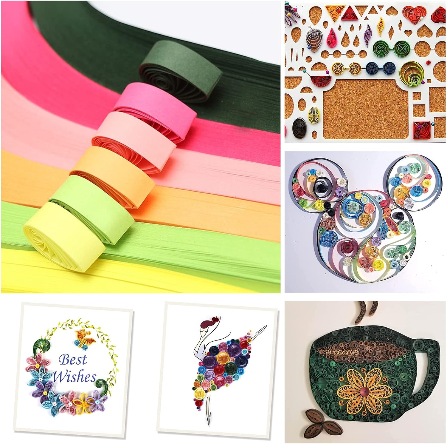 QTLCOHD 35 Colors 4200 Strips Paper Quilling Strips Width 3mm Length 54cm Quilling Paper for Adults and Beginner DIY Craft