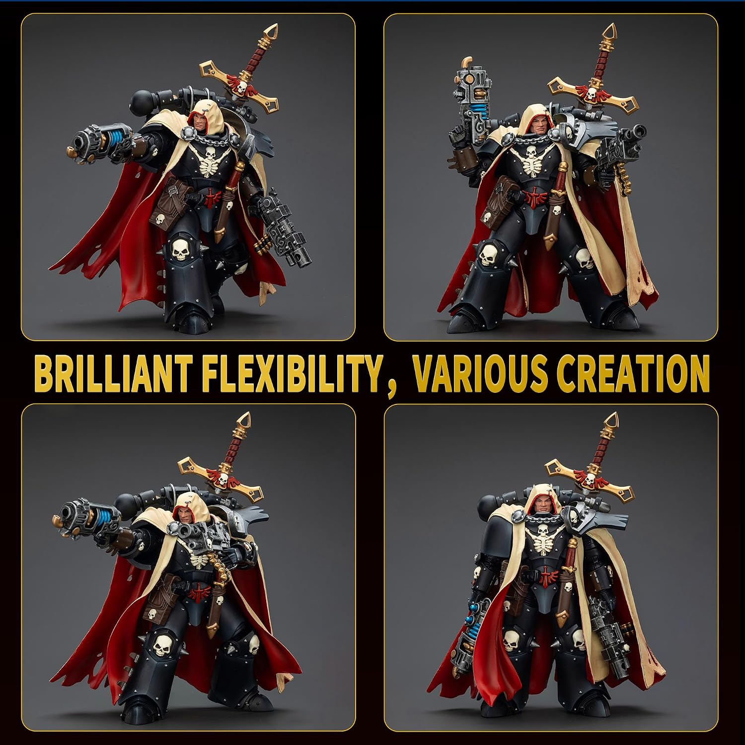 JOYTOY Warhammer 40k 1/18 Scale Action Figure Chaos Space Marines Cyper,Lord of the Fallen, Articulated Joints, Brilliant Paintwork,Movability,Durability, Various Accessories,for Collection & Display