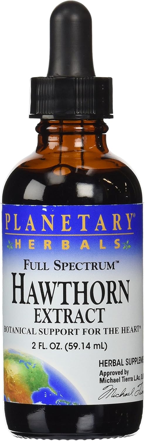 Planetary Herbals Full Spectrum Hawthorn Liquid Extract Supplement, 2 Fluid Ounce : Health & Household