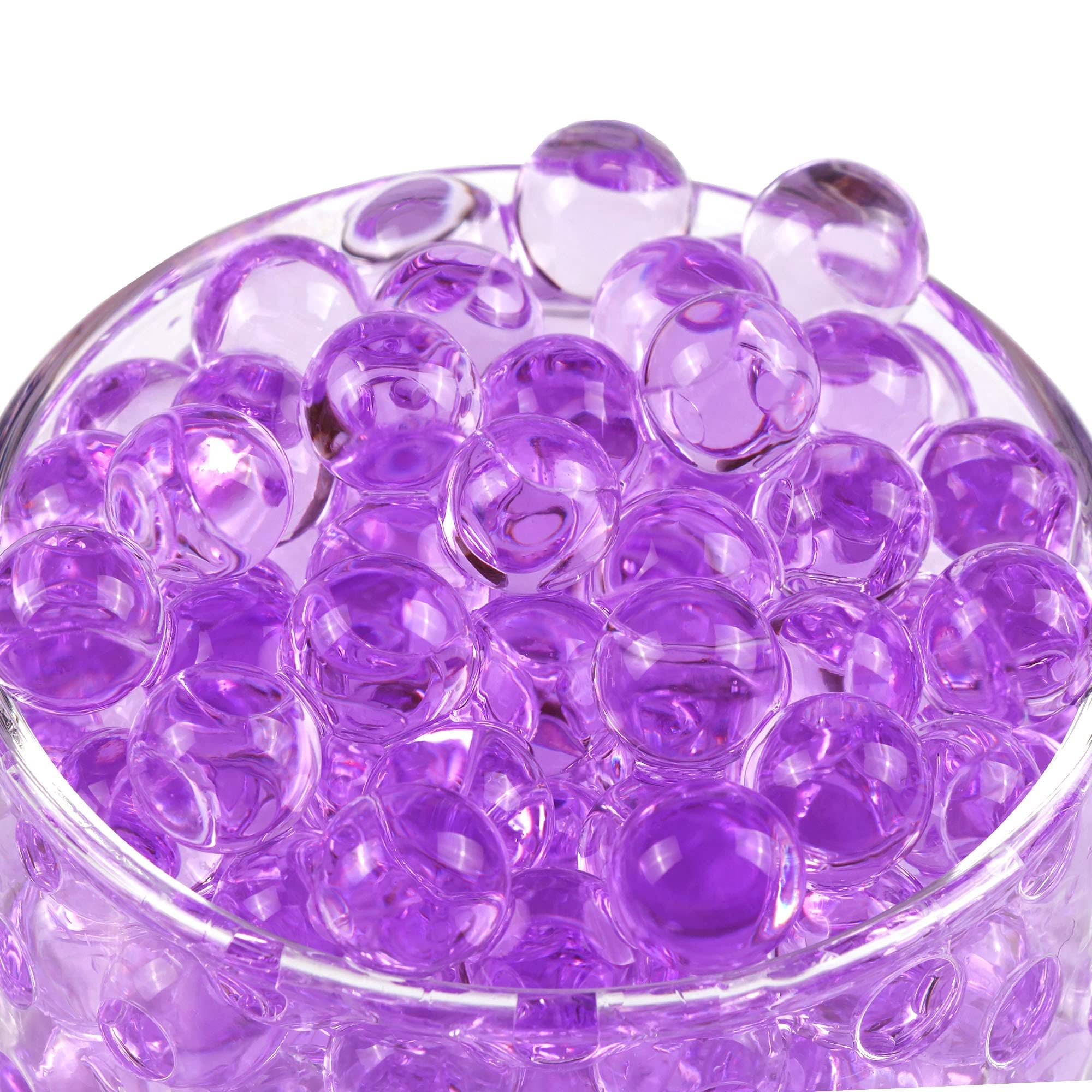 Wasserperlen 50g Gel-Kugeln, zum Befüllen von Vasen, für schwimmende Perlen, Herstellung von schwimmenden Kerzen, Vasenfüllung und Dekoration, 2,5-3 mm, Violett