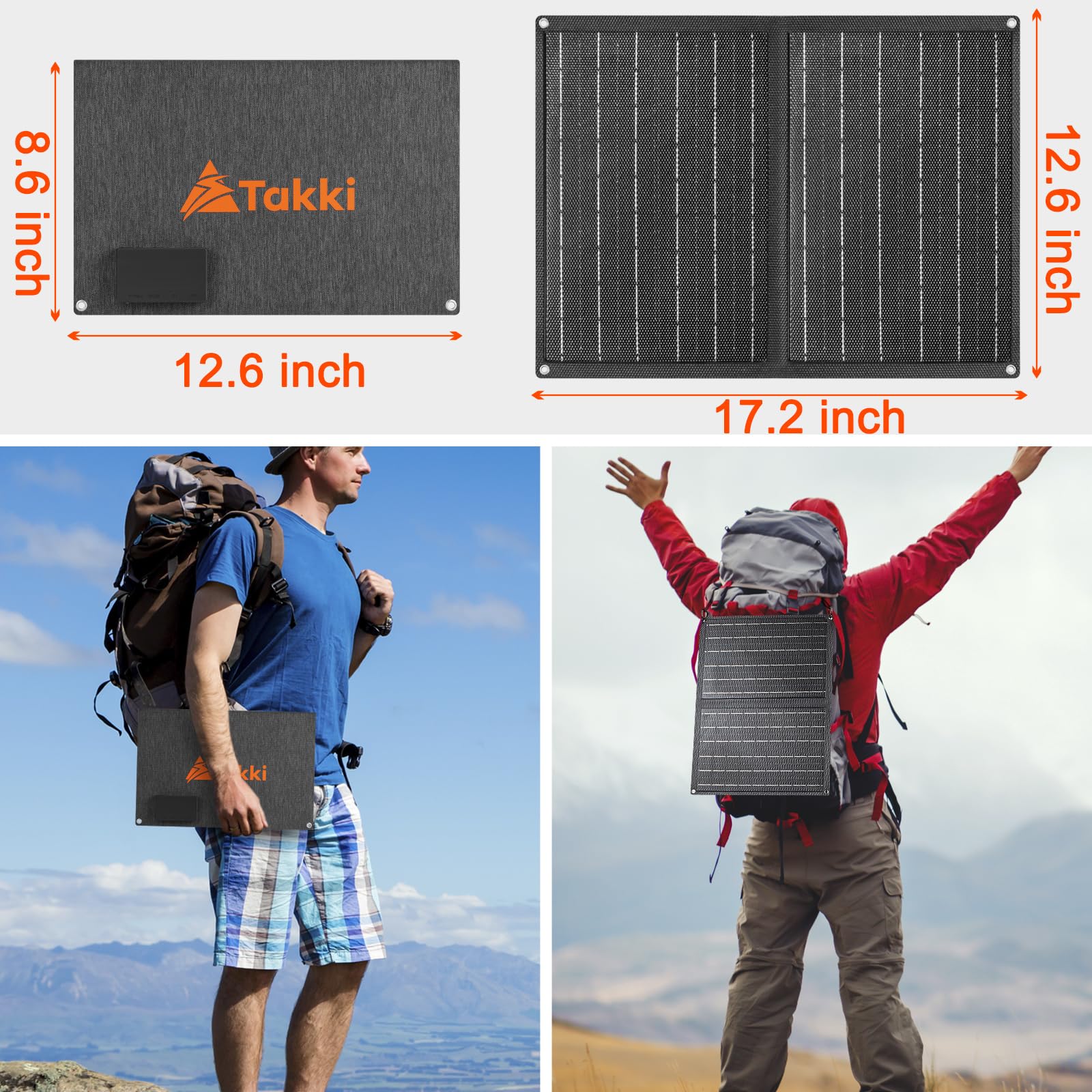 Takki 120W Peak Solar Generator Portable Power Station with Panels 21W Included, 99Wh Solar Power Bank Charger AC Outlet for Camping Emergency Outdoor Tent — view 6