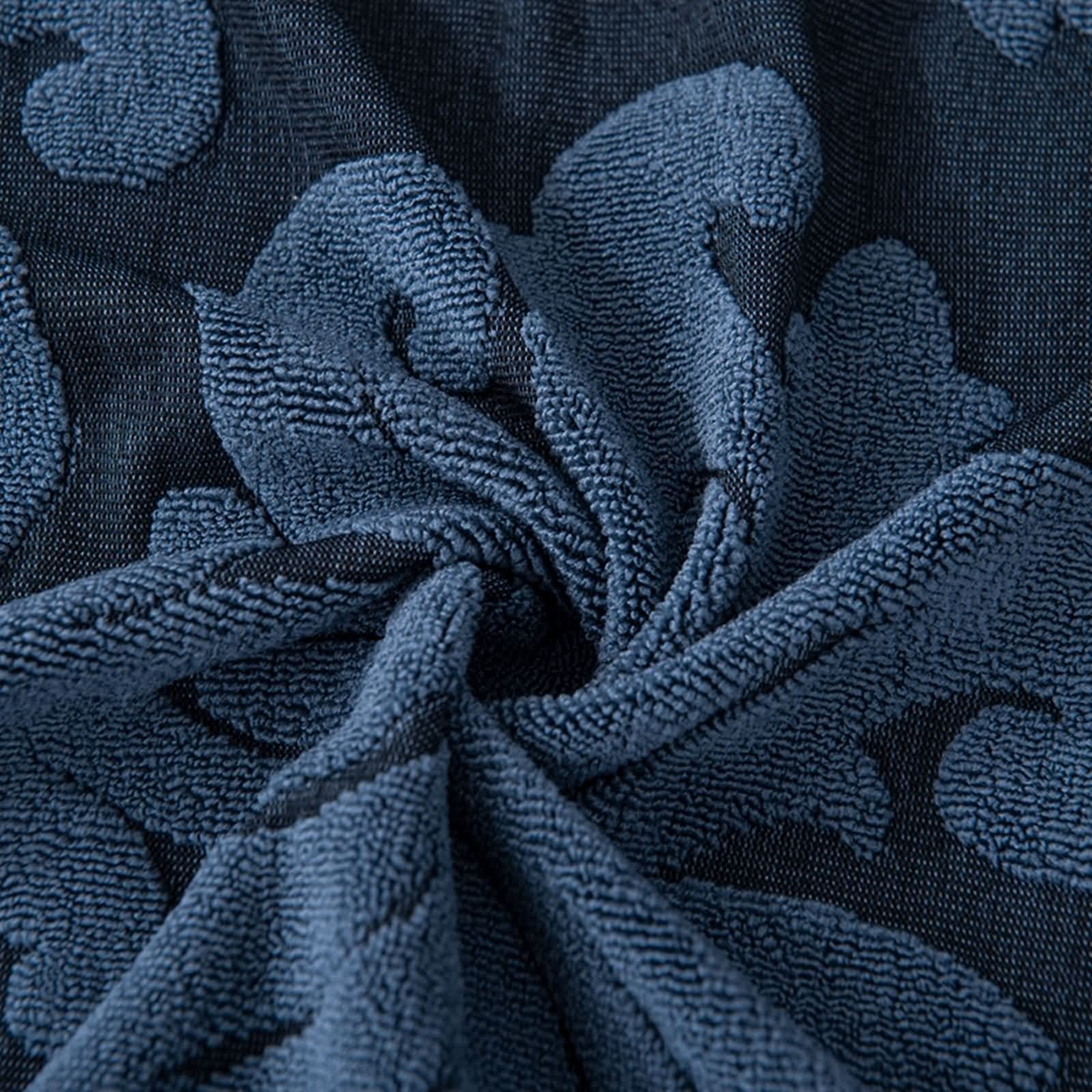 Daesar Fundas para Sofás Elasticas,Fundas para de Sofás de 1 Plaza,Patrón de Flores Jacquard Fundas Protectoras Sofa Gris Azul,1 Plaza(120-155CM)