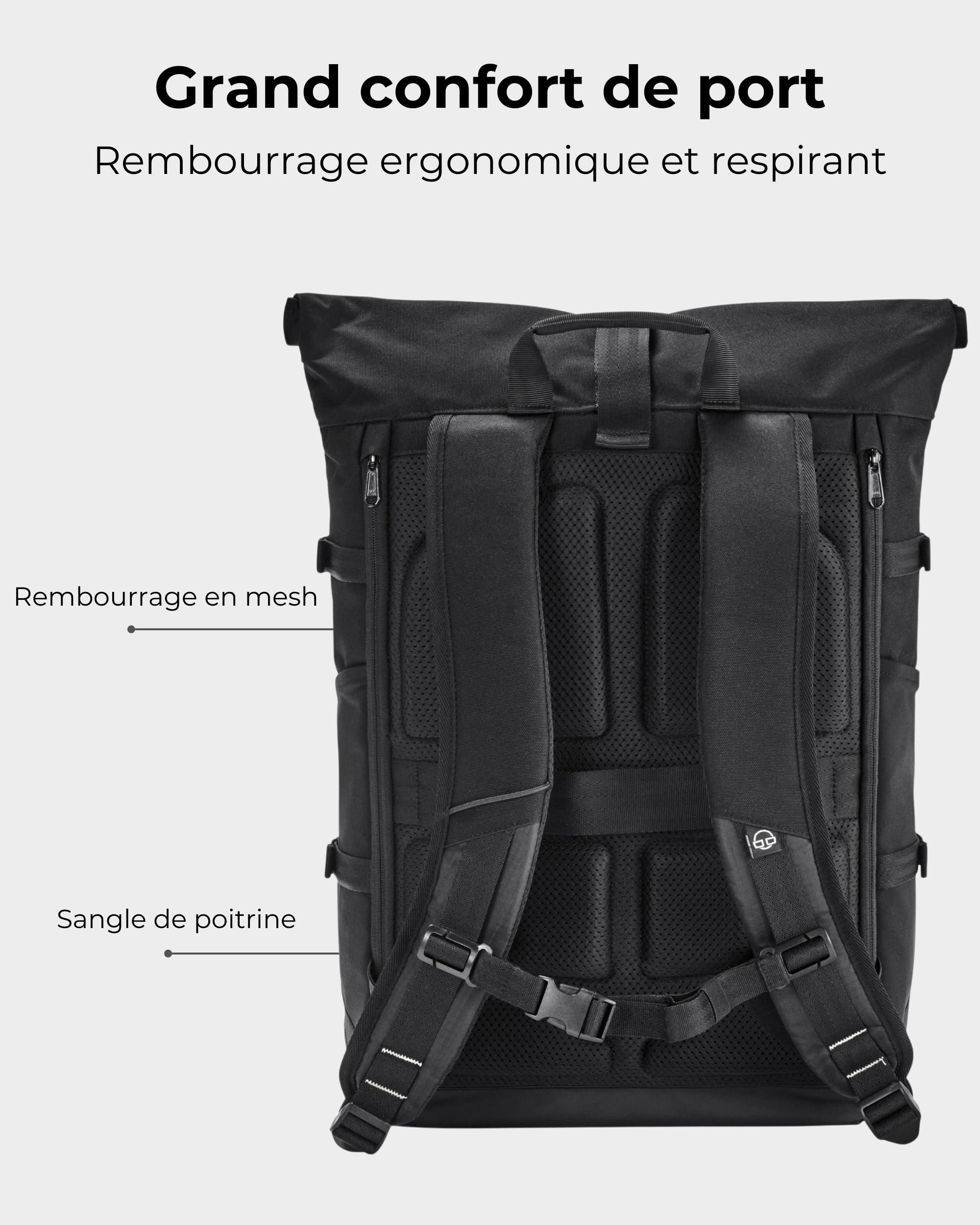 Johnny Urban Sac à Dos Homme Femme - Allen Large Move - Sac Ordinateur Portable Avec De Nombreux Compartiments - Pour Travail Voyage Loisirs Sport - Hydrofuge