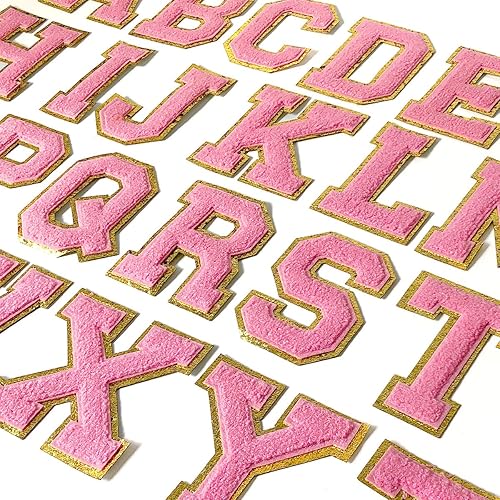 Miniatura 3 de ZESION 3 letras de felpilla blancas, parches de letras termo-adhesivas de 4.5 pulgadas, parches de letras deportivas de felpilla para ropa, T