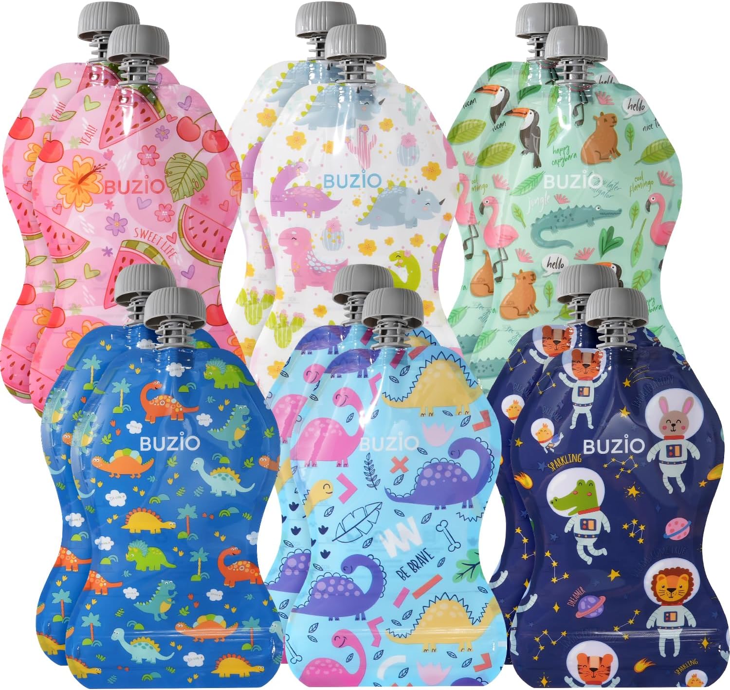 Simple Modern Sesame Street Reusable Baby Food Pouches for