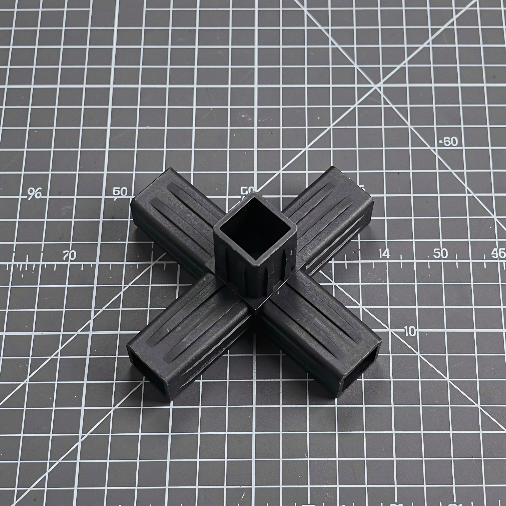 Zerodeko 8 conectores de tubo cuadrado de plástico de 5 vías, conector de