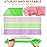 UJFQBH 3 Pieces African Bath Sponge African Net Long Net Bath Sponge Exfoliating Shower Body Scrubber Back Scrubber Skin Smoother,Great for Daily Use (Purple PinkGreen)